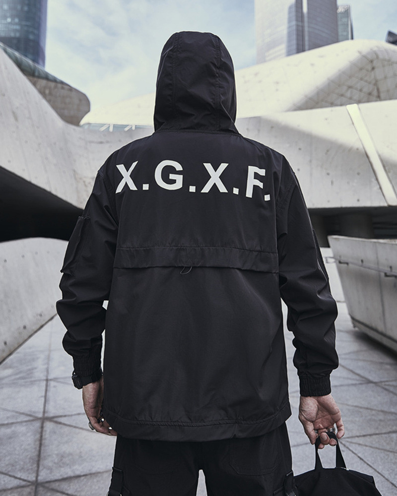 Y2K Grunge Black Techwear Jacket - 90S Fashion, Retro Style, Gothic Y2K, Summer Y2K Outfits