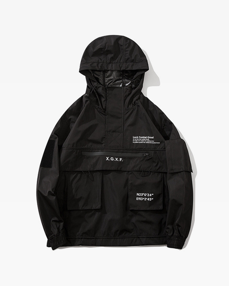 Y2K Grunge Black Techwear Jacket - 90S Fashion, Retro Style, Gothic Y2K, Summer Y2K Outfits
