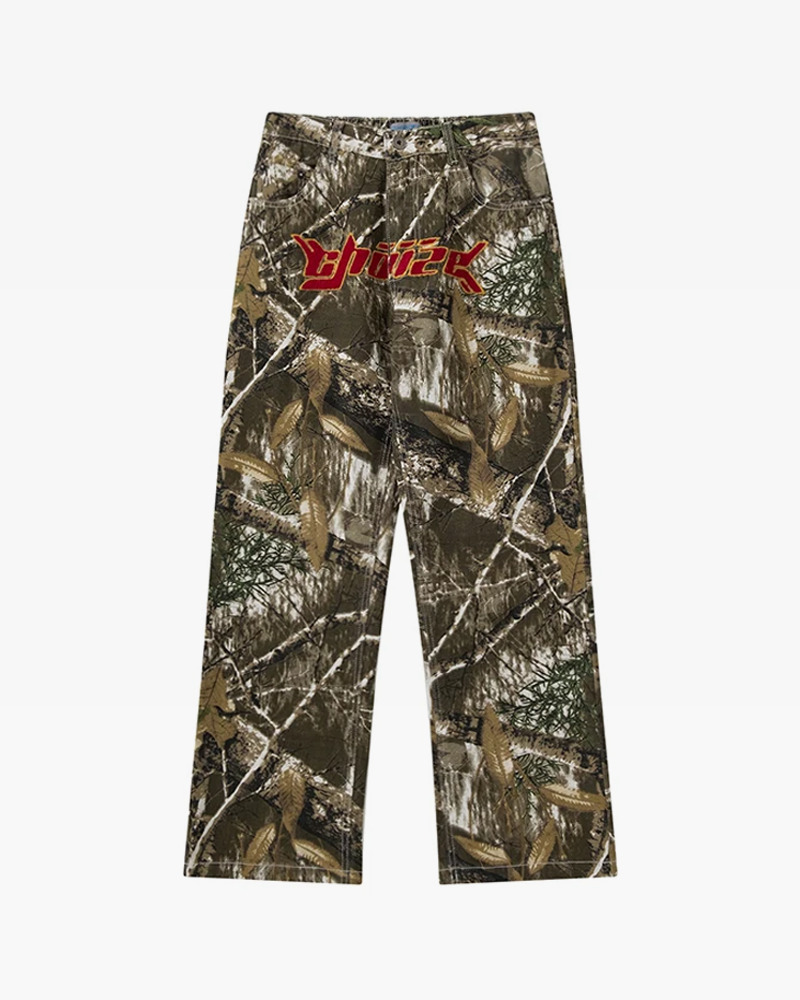 Y2K Grunge Camo Cargo Pants - 90S Retro Style, Summer Y2K Outfits, Hip Hop Fashion