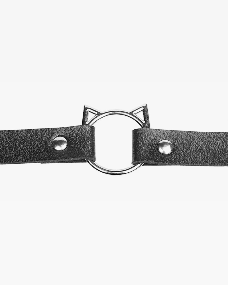 Y2K Grunge Cat Choker Necklace - Retro 90S Fashion, Gothic Y2K, Pastel Goth, Y2K Popstar