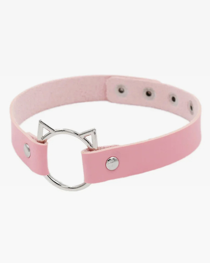 Y2K Grunge Cat Choker Necklace - Retro 90S Fashion, Gothic Y2K, Pastel Goth, Y2K Popstar