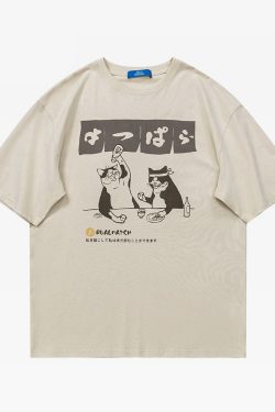 Y2K Grunge Cats Shirt - Retro 90S Summer Outfit, Baby Tees, Y2K Fashion, Pastel Goth Style