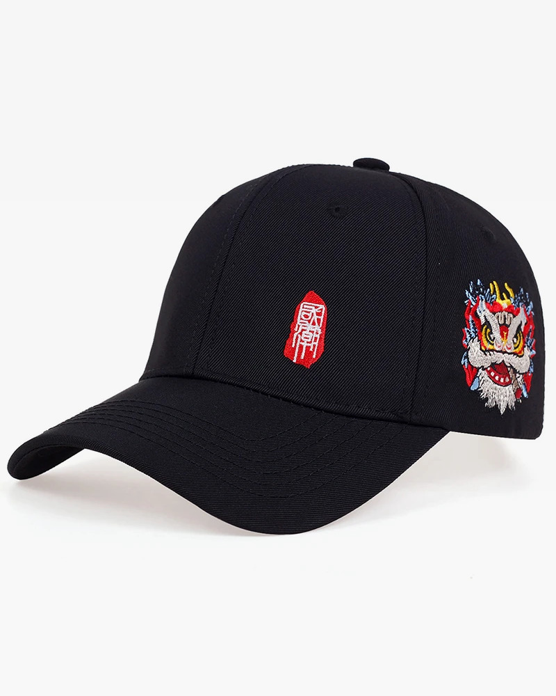 Y2K Grunge Chinese Dragon Baseball Cap - Retro 90S Fashion, Summer Y2K Outfits, Hip Hop Style