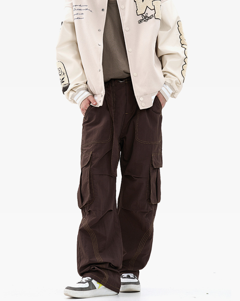 Y2K Grunge Contrast Stitch Jeans - 90S Retro Summer Outfit, Y2K Club & Party Fashion