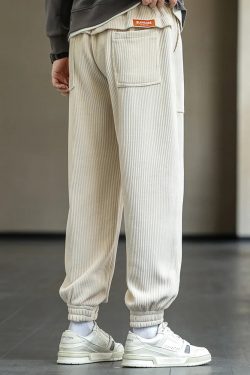 Y2K Grunge Corduroy Sweatpants - Retro 90S Fashion, Summer Outfits, And Pastel Goth Style