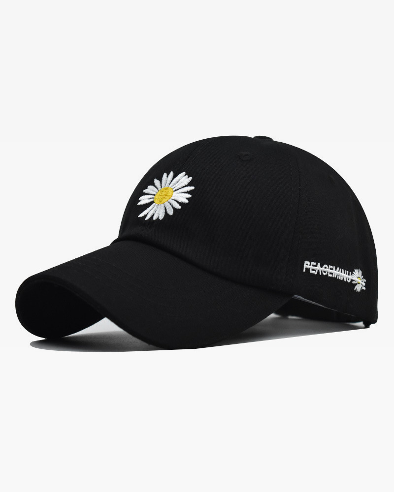 Y2K Grunge Daisy Baseball Cap - Retro 90S Fashion, Summer Y2K Outfits, Pastel Goth Style