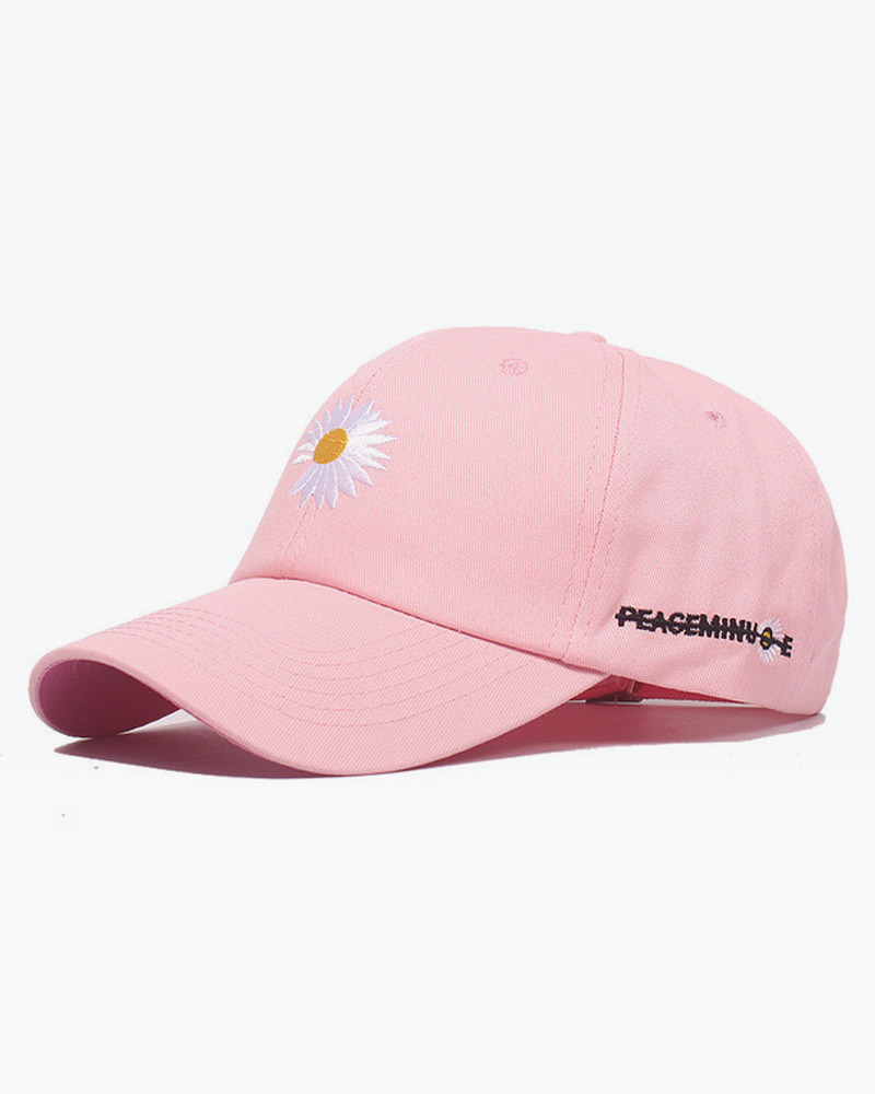 Y2K Grunge Daisy Baseball Cap - Retro 90S Fashion, Summer Y2K Outfits, Pastel Goth Style