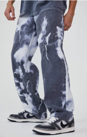 Y2K Grunge Denim Jeans - Retro 90S Hip Hop Style, Perfect For Y2K Summer And Party Outfits