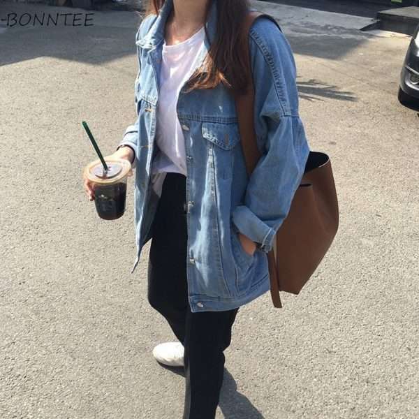 Y2K Grunge Denim Long Jacket - 90S Fashion, Retro Style, Y2K Summer Outfits, Y2K Club Outfits