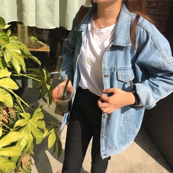 Y2K Grunge Denim Long Jacket - 90S Fashion, Retro Style, Y2K Summer Outfits, Y2K Club Outfits