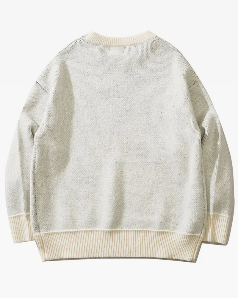 Y2K Grunge Doberman Print Sweater - Retro 90S Fashion, Y2K Outfits, And Pastel Goth Style