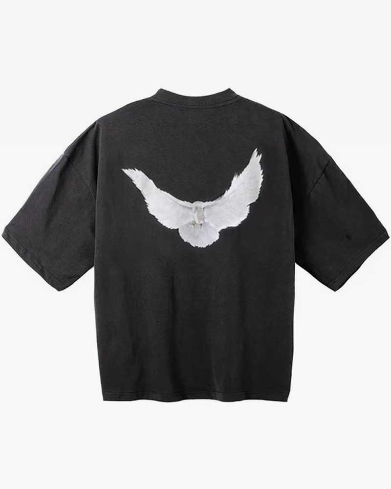 Y2K Grunge Dove Shirt - Retro 90S Summer Outfit, Pastel Goth, Y2K Club & Party Fashion