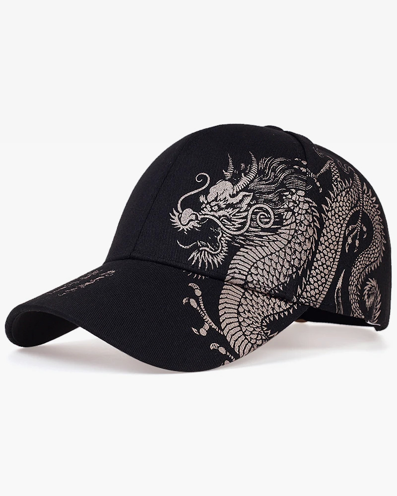 Y2K Grunge Dragon Baseball Cap - Retro 90S Fashion, Summer Y2K Outfits, Pastel Goth Style