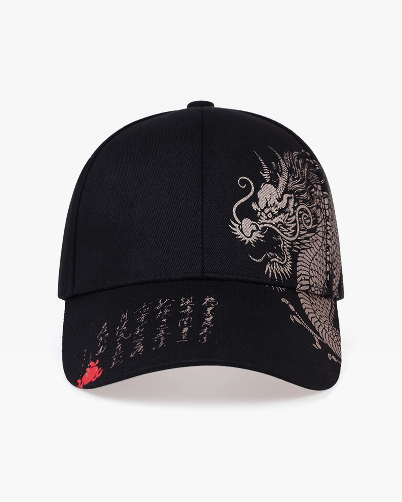 Y2K Grunge Dragon Baseball Cap - Retro 90S Fashion, Summer Y2K Outfits, Pastel Goth Style