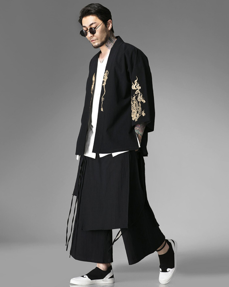 Y2K Grunge Embroidered Kimono Cardigan - Retro 90S Summer Outfit, Pastel Goth Style