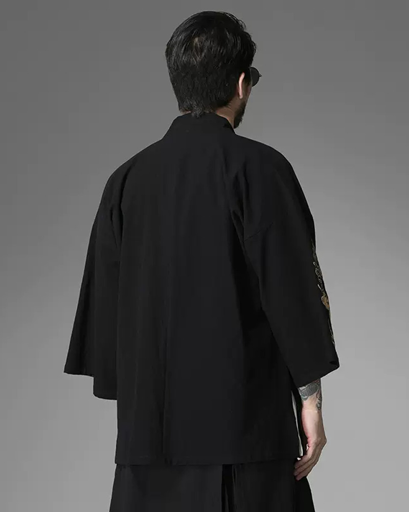 Y2K Grunge Embroidered Kimono Cardigan - Retro 90S Summer Outfit, Pastel Goth Style