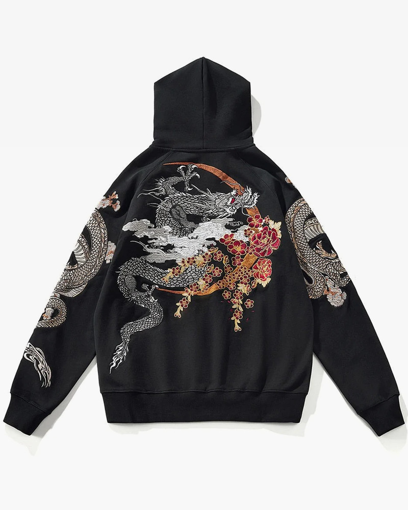 Y2K Grunge Embroidered Zip Up Jacket - 90S Fashion, Retro Style, Summer Y2K Outfits