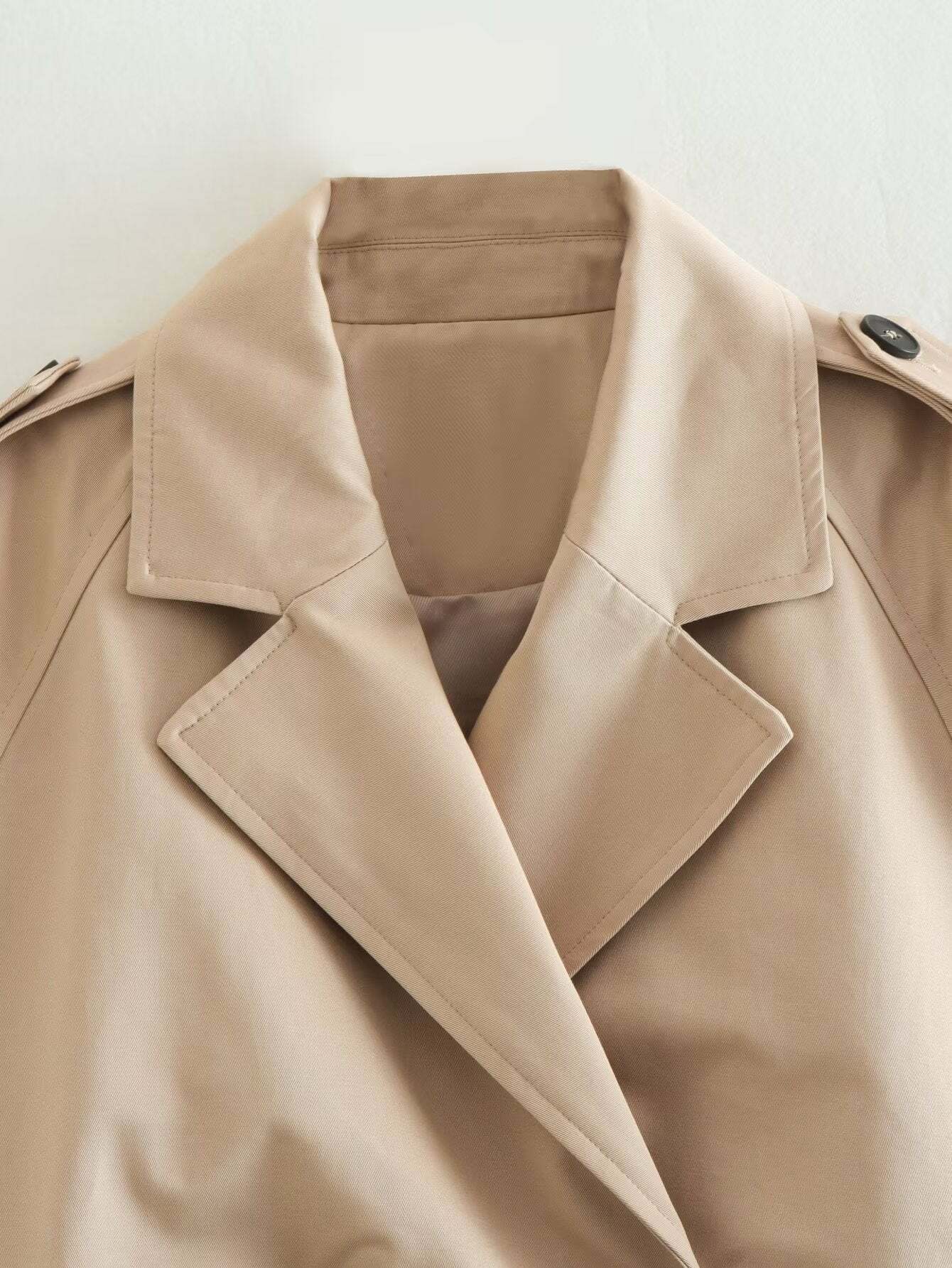 Y2K Grunge Estelle Cropped Trench Coat - Retro 90S Fashion, Summer & Party Outfits
