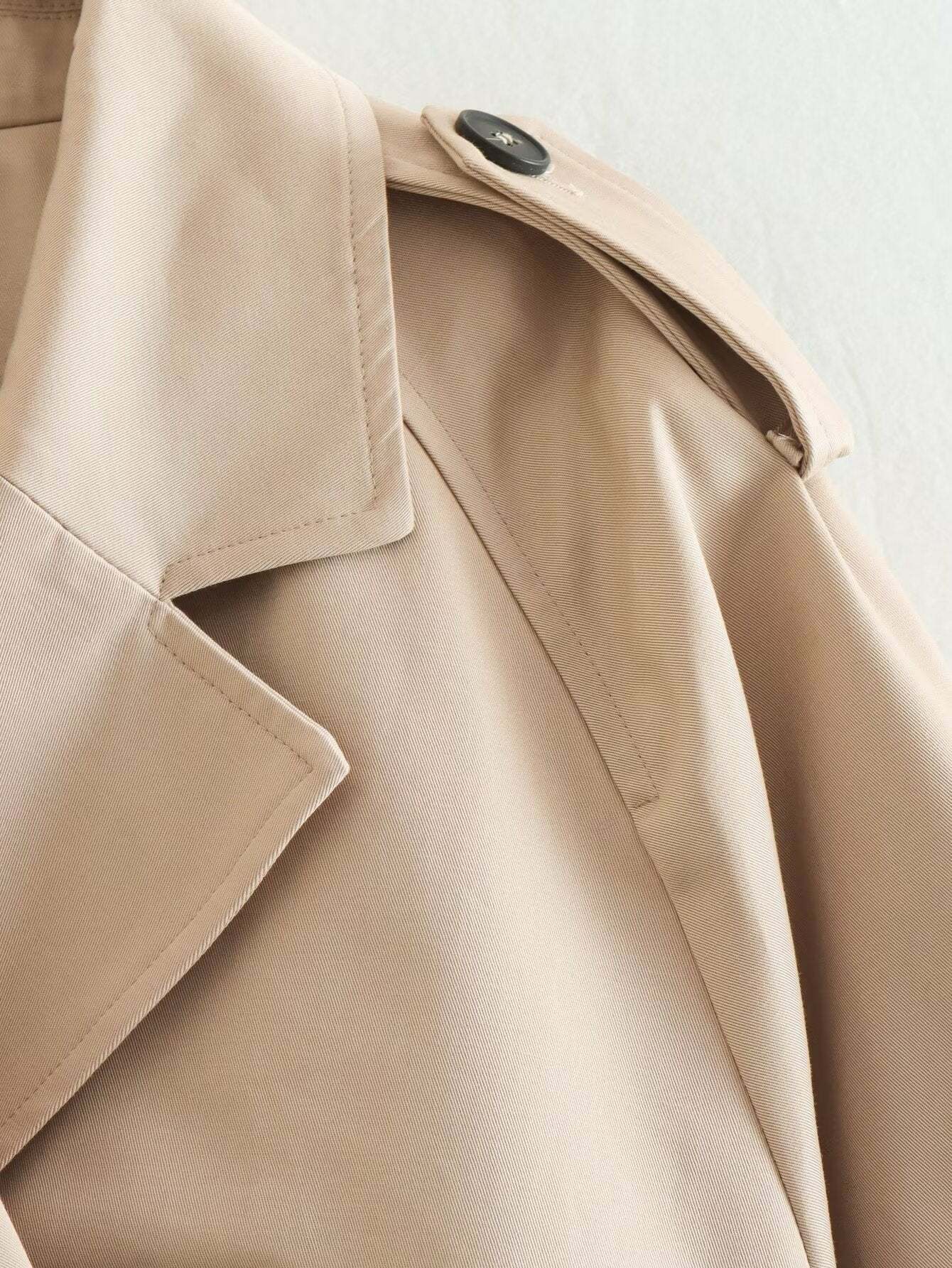 Y2K Grunge Estelle Cropped Trench Coat - Retro 90S Fashion, Summer & Party Outfits
