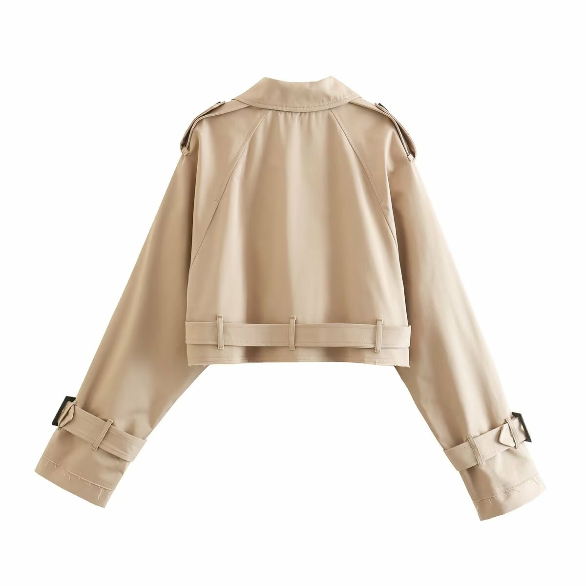 Y2K Grunge Estelle Cropped Trench Coat - Retro 90S Fashion, Summer & Party Outfits