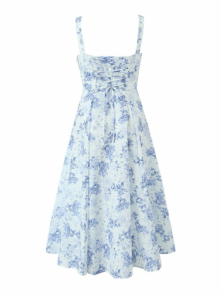 Y2K Grunge Eva Midi Dress - Retro 90S Summer Outfit, Pastel Goth, Y2K Party & Club Fashion