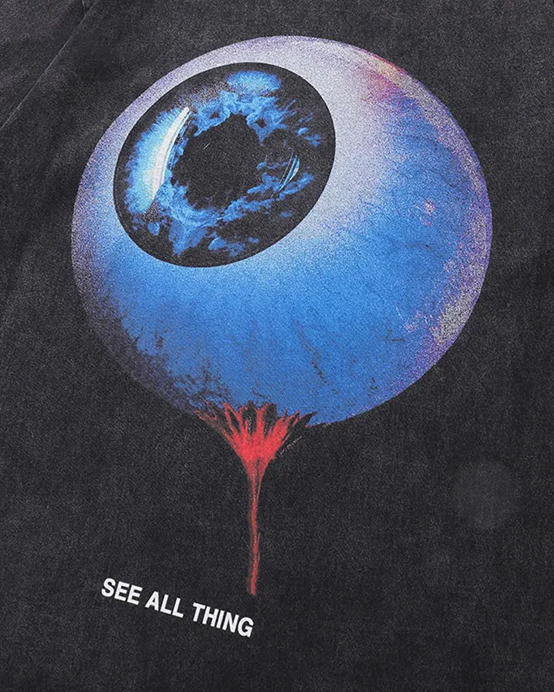 Y2K Grunge Eyeball T-Shirt - Retro 90S Fashion, Summer Y2K Outfits, Gothic Y2K Style