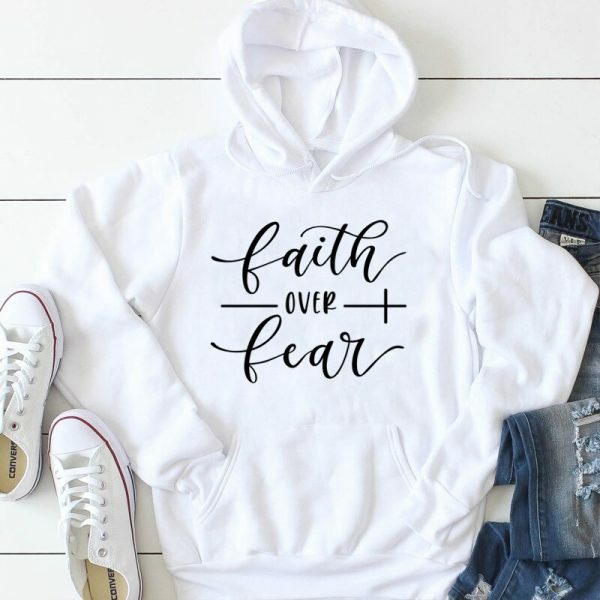 Y2K Grunge Faith Over Fear Hoodie - Retro 90S Fashion, Summer Outfits, And Pastel Goth Style
