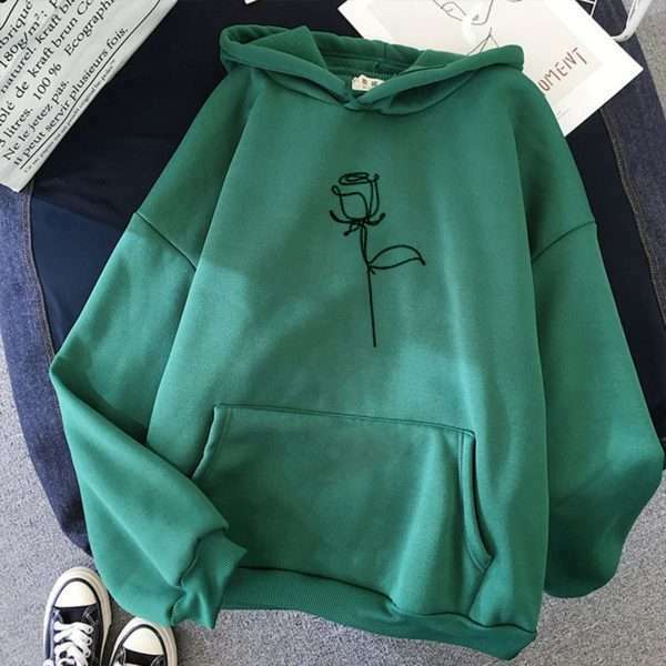 Y2K Grunge Flower Hoodie - Retro 90S Streetwear, Summer Outfits, Y2K Fashion For Women
