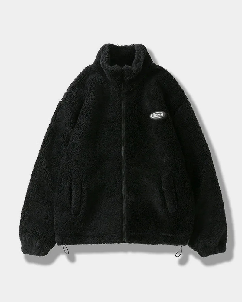 Y2K Grunge Fluffy Fleece Jacket - Retro 90S Fashion, Summer Outfits, And Pastel Goth Style
