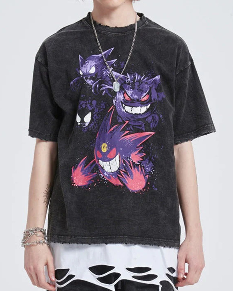 Y2K Grunge Gengar Shirt - Retro 90S Fashion, Summer Outfits, And Pastel Goth Style