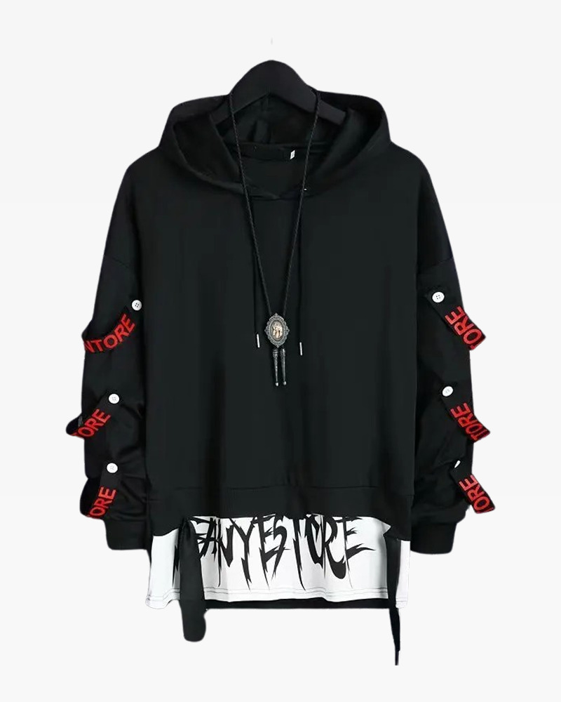 Y2K Grunge Goth Hoodie For Men - Retro 90S Fashion, Dark Y2K Style, Perfect For Y2K Outfits