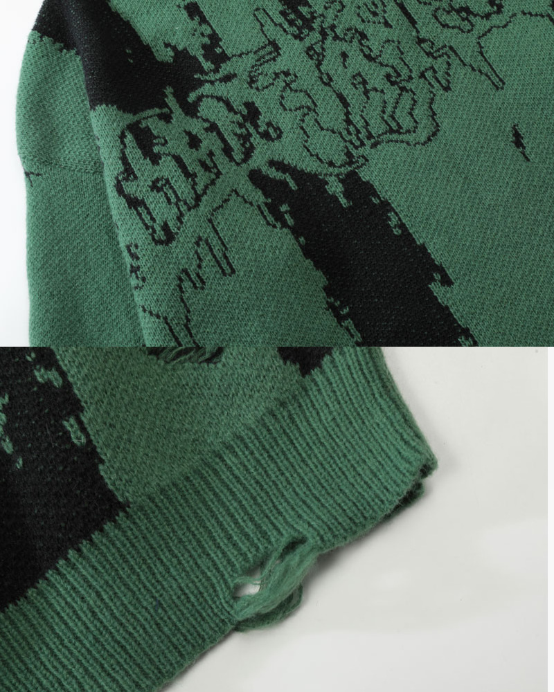 Y2K Grunge Goth Knit Sweater - Retro 90S Fashion, Summer Outfits, And Pastel Goth Style