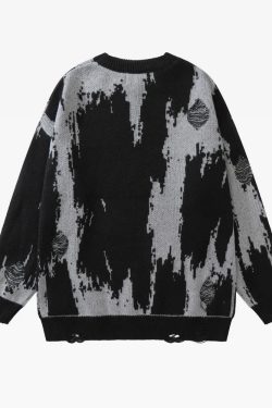 Y2K Grunge Goth Knit Sweater - Retro 90S Fashion, Summer Outfits, And Pastel Goth Style