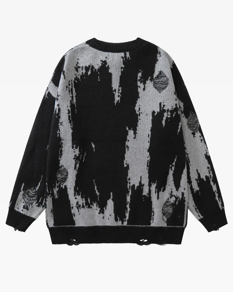 Y2K Grunge Goth Knit Sweater - Retro 90S Fashion, Summer Outfits, And Pastel Goth Style