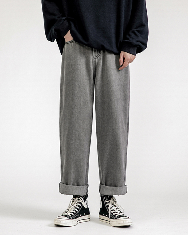 Y2K Grunge Gray Baggy Jeans - Retro 90S Fashion, Summer Y2K Outfits, Hip Hop Style