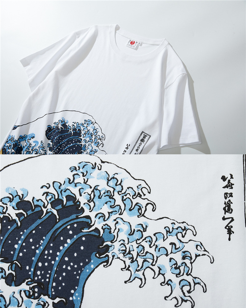 Y2K Grunge Great Wave Off Kanagawa Shirt - 90S Retro Summer Outfit, Y2K Fashion Top