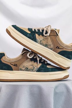 Y2K Grunge Great Wave Off Kanagawa Shoes - Retro 90S Fashion, Summer Y2K Outfits, Popstar Style