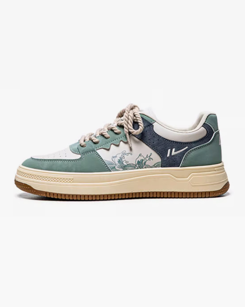 Y2K Grunge Great Wave Off Kanagawa Shoes - Retro 90S Fashion, Summer Y2K Outfits, Popstar Style