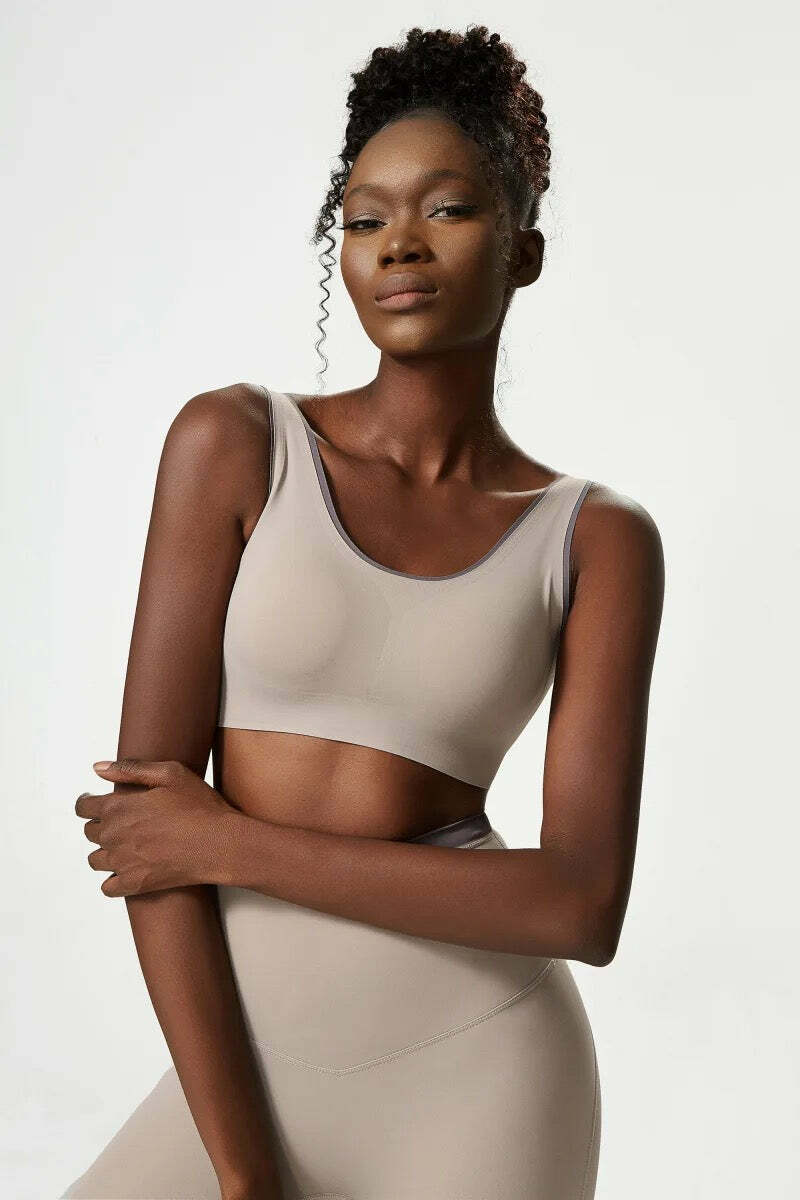 Y2K Grunge Grey Sports Bra And Leggings Set - Retro 90S Summer Outfit, Y2K Fashion Essentials