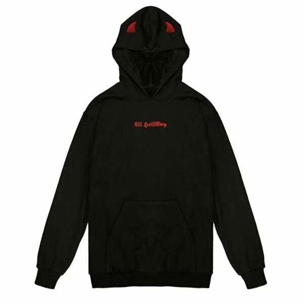 Y2K Grunge Hades Devil Hoodie - Retro 90S Fashion, Gothic Y2K, Summer Y2K Outfits
