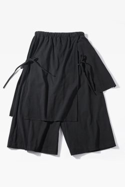 Y2K Grunge Hakama Pants - Retro 90S Fashion, Summer Y2K Outfits, Gothic Y2K Style