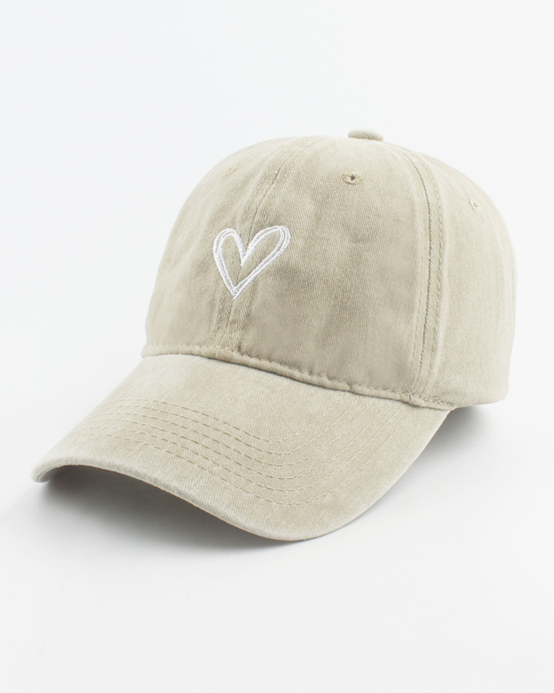 Y2K Grunge Heart Baseball Cap - Retro 90S Fashion, Summer Y2K Outfits, Pastel Goth Style