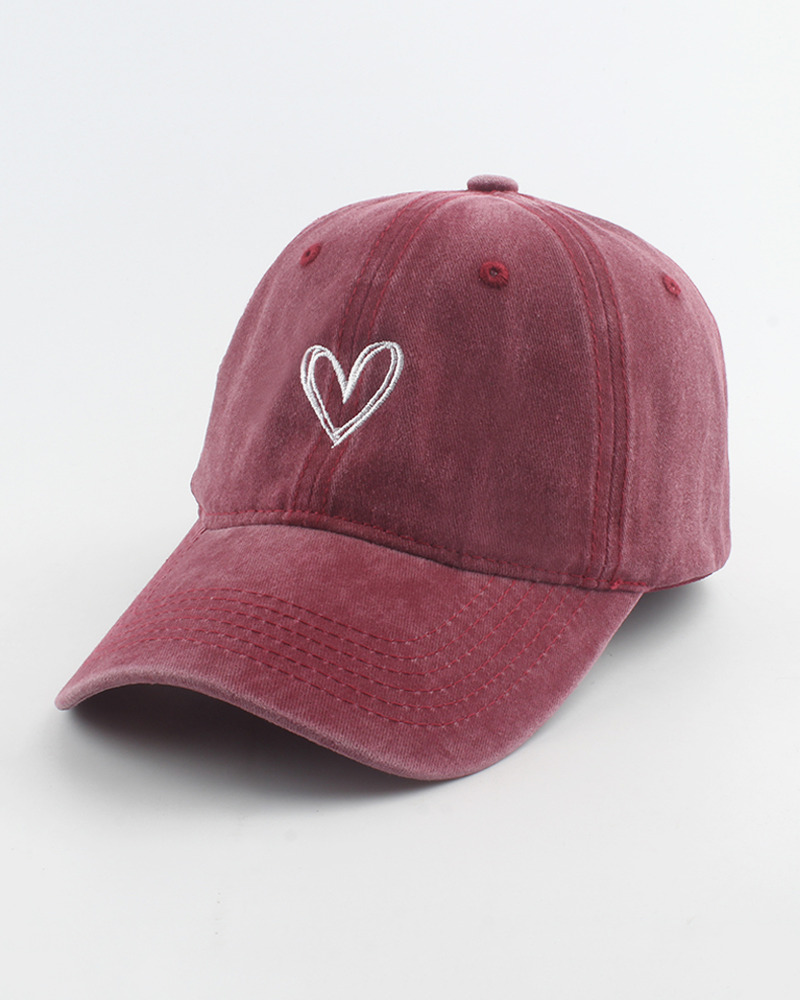 Y2K Grunge Heart Baseball Cap - Retro 90S Fashion, Summer Y2K Outfits, Pastel Goth Style