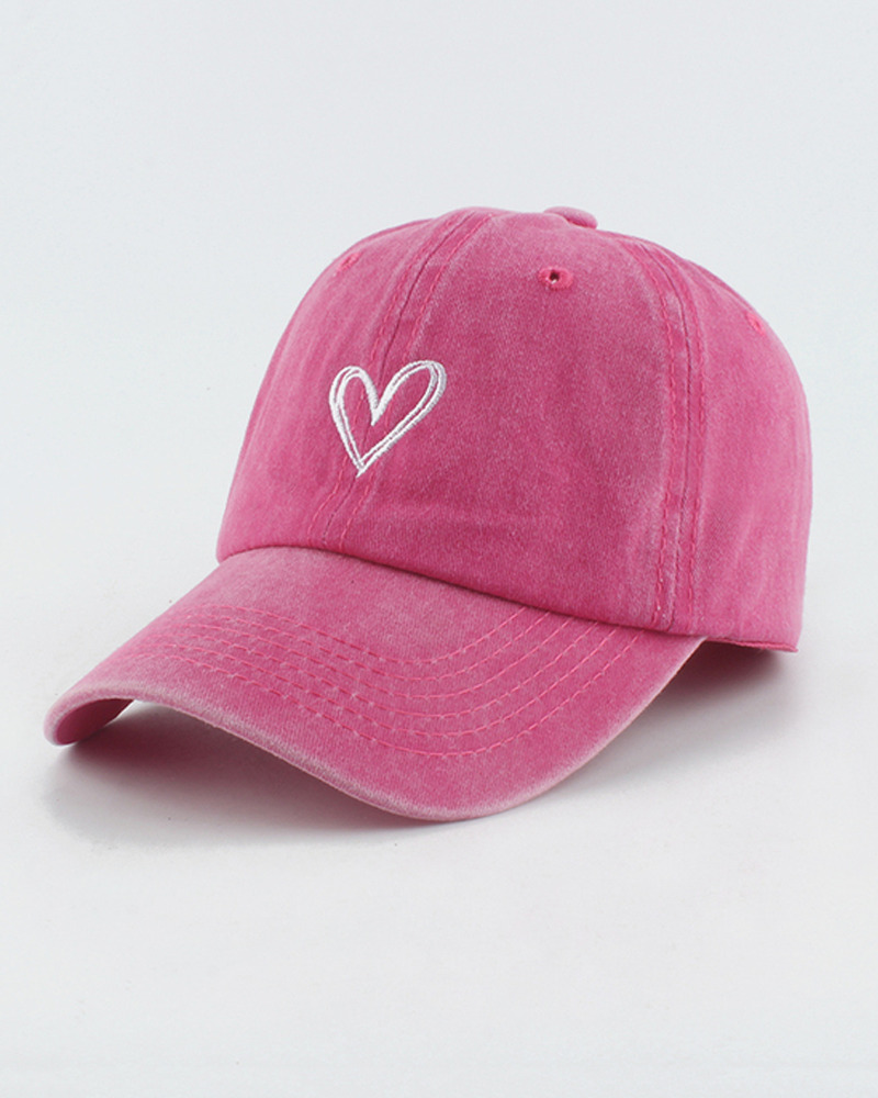 Y2K Grunge Heart Baseball Cap - Retro 90S Fashion, Summer Y2K Outfits, Pastel Goth Style