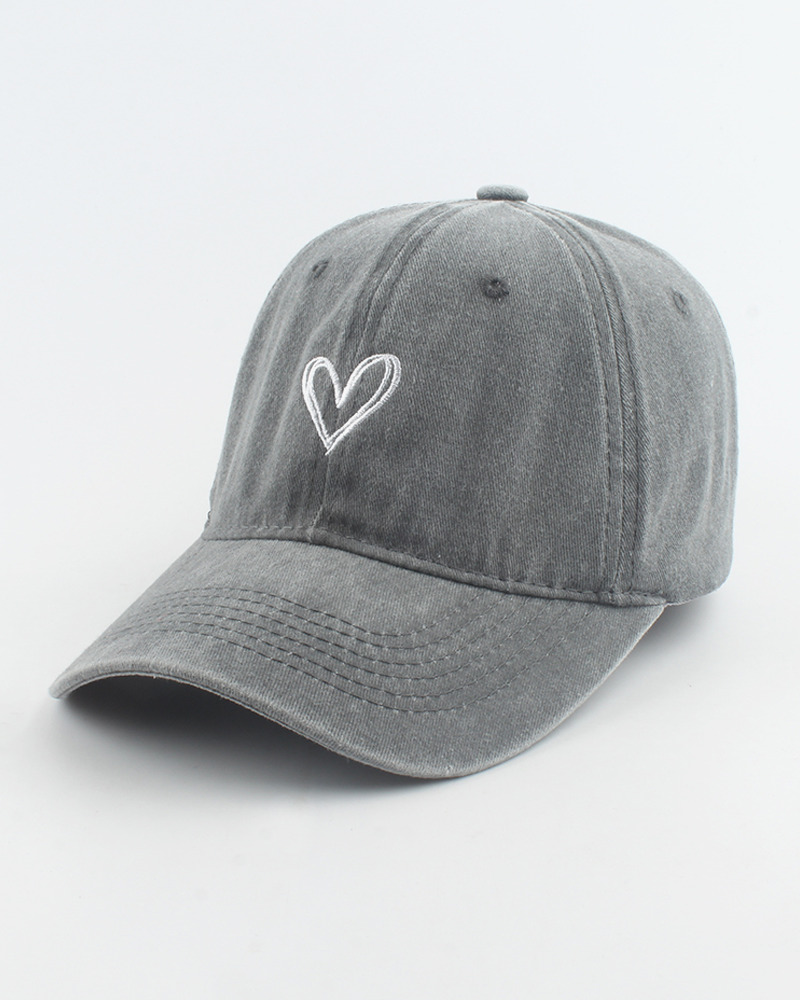 Y2K Grunge Heart Baseball Cap - Retro 90S Fashion, Summer Y2K Outfits, Pastel Goth Style