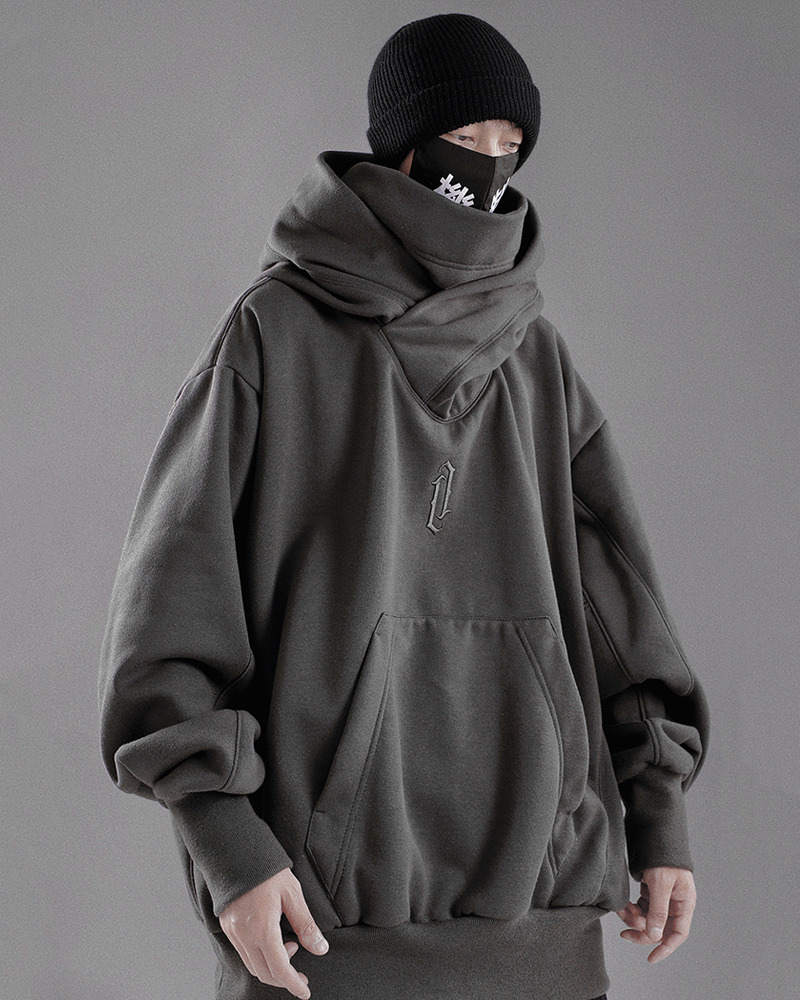 Y2K Grunge High Collar Hoodie - Retro 90S Fashion, Summer Outfits, And Pastel Goth Style