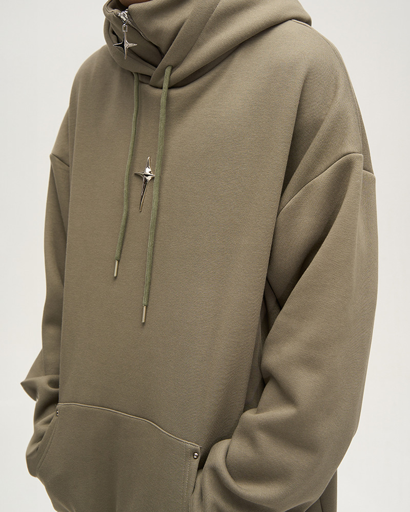 Y2K Grunge High Collar Hoodie - Retro 90S Fashion, Summer Outfits, And Pastel Goth Style