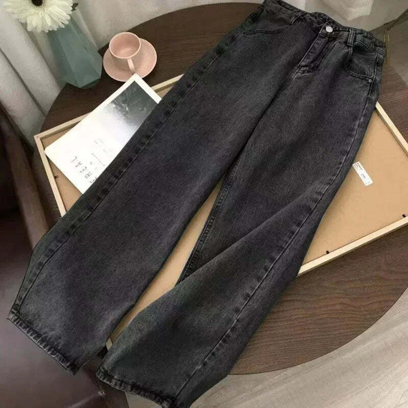 Y2K Grunge High Waist Baggy Jeans - Vintage Harajuku Wide-Leg Pants For Women, Gothic Streetwear