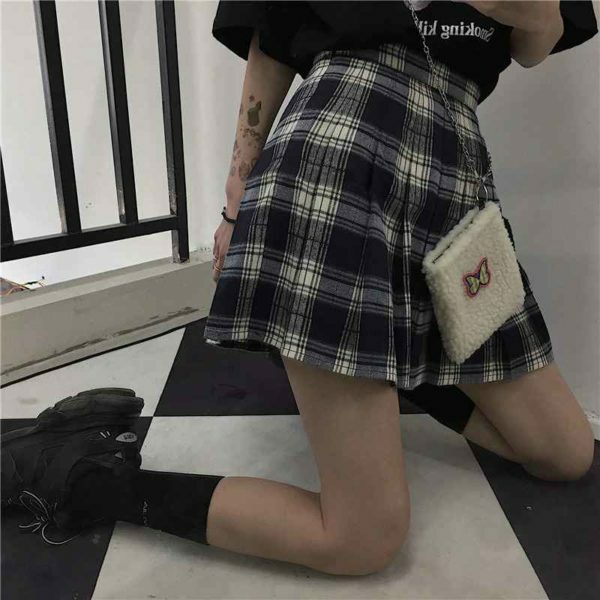 Y2K Grunge High Waist Skirt - 90S Fashion, Retro Style, Summer Y2K Outfits, Gothic Y2K
