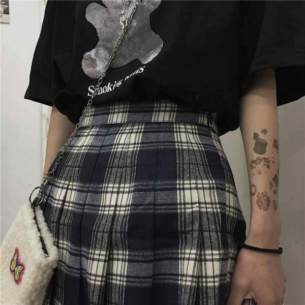 Y2K Grunge High Waist Skirt - 90S Fashion, Retro Style, Summer Y2K Outfits, Gothic Y2K